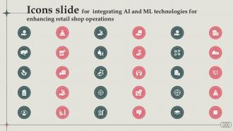 Icons Slide For Integrating AI And ML Technologies For Enhancing Retail Shop Operations Ppt Presentation