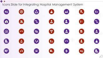 Icons Slide For Integrating Hospital Management System