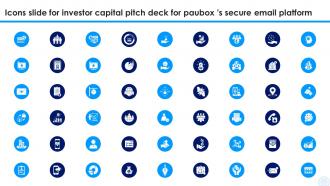 Icons Slide For Investor Capital Pitch Deck For Pauboxs Secure Email Platform