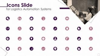 Icons Slide For Logistics Automation Systems Logistics Automation Systems