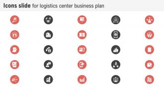Icons Slide For Logistics Center Business Plan BP SS