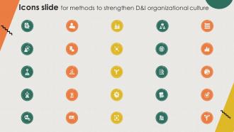 Icons Slide For Methods To Strengthen D And I Organizational Culture PPT Slides DTE SS V