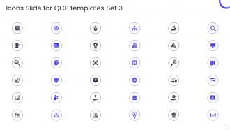 Icons Slide For QCP Templates Set 3 Ppt Powerpoint Presentation Ideas Slide