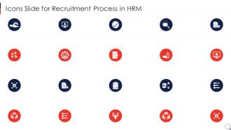 Icons Slide For Recruitment Process In HRM Ppt Model Design Templates