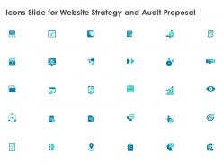 Icons slide for website strategy and audit proposal ppt powerpoint presentation styles inspiration