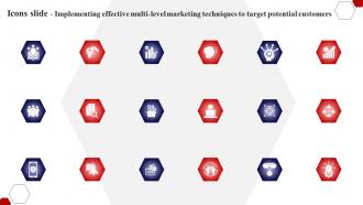 Icons Slide Implementing Effective Multi Level Marketing Techniques To Target Potential Customers MKT SS