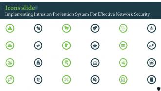 Icons Slide Implementing Intrusion Prevention System For Effective Network Security Cybersecurity SS