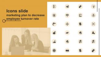 Icons Slide Marketing Plan To Decrease Employee Turnover Rate MKT SS V