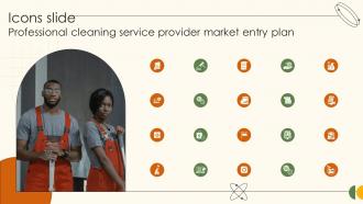 Icons Slide Professional Cleaning Service Provider Market Entry Plan GTM SS V