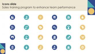 Icons Slide Sales Training Program To Enhance Team Performance PPT Slides
