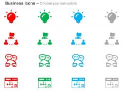 Idea generation official conversation business deals record formation vision ppt icons graphics