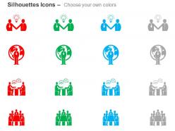 Idea sharing global team business management team leadership ppt icons graphics