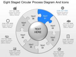 Ij eight staged circular process diagram and icons powerpoint template