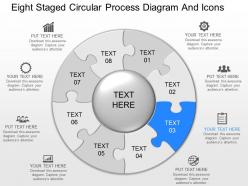 Ij eight staged circular process diagram and icons powerpoint template