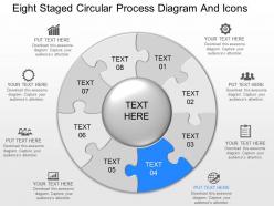 Ij eight staged circular process diagram and icons powerpoint template