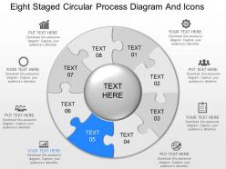 Ij eight staged circular process diagram and icons powerpoint template