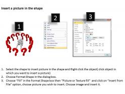 Illustration of 3d thinking man in question marks ppt graphics icons powerpoint