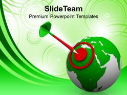 Illustration of world target icon powerpoint templates ppt themes and graphics 0213