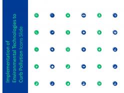 Implementation of environmental technologies to curb pollution icons slide ppt powerpoint presentation icon