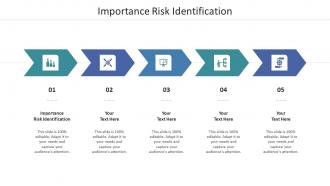 Importance Risk Identification Ppt Powerpoint Presentation Icon Guide Cpb