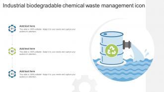 Industrial Biodegradable Chemical Waste Management Icon
