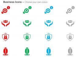 Information analyzing collecting and exchange teamwork security system american football ppt icons graphics