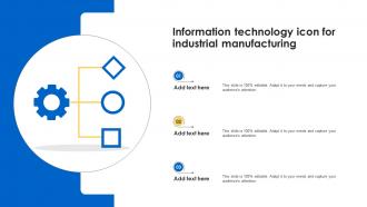 Information Technology Icon For Industrial Manufacturing