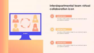Interdepartmental Team Virtual Collaboration Icon Ppt Sample