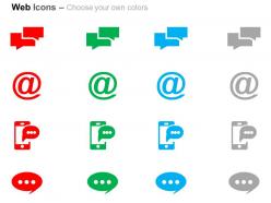 Internet conference mobile communication ppt icons graphics