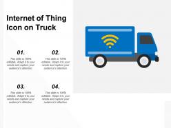 Internet of thing icon on truck