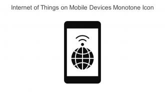 Internet Of Things On Mobile Devices Monotone Icon In Powerpoint Pptx Png And Editable Eps Format