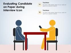 Interview icon candidate resume conferencing conducting evaluating