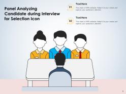 Interview icon candidate resume conferencing conducting evaluating