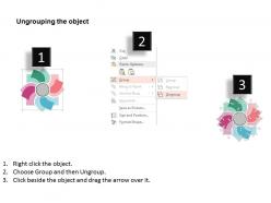 Io four staged petal diagram with icons flat powerpoint design