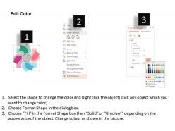 Io four staged petal diagram with icons flat powerpoint design