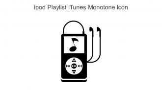 Ipod Playlist Itunes Monotone Icon In Powerpoint Pptx Png And Editable Eps Format