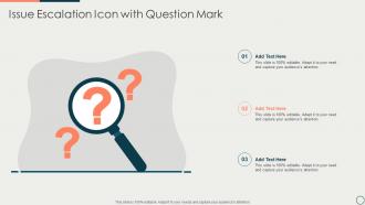 Issue Escalation Icon With Question Mark