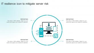 IT Resilience Icon To Mitigate Server Risk