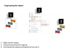 Iv twisted ribbons with icons financial analysis flat powerpoint design