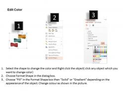 Iv twisted ribbons with icons financial analysis flat powerpoint design