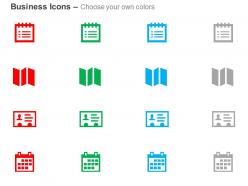 Job documents notes daily recap contact list ppt icons graphics