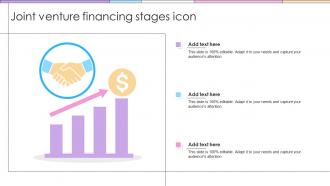 Joint Venture Financing Stages Icon