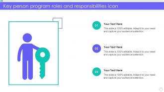 Key Person Program Roles And Responsibilities Icon