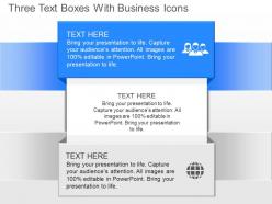 Kh three text boxes with business icons powerpoint template
