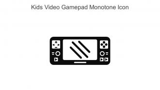 Kids Video Gamepad Monotone Icon In Powerpoint Pptx Png And Editable Eps Format