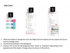 Kq three staged arrow option diagram and icons flat powerpoint design