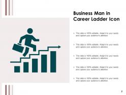 Ladder Icon Success Business Growth Construction Metallic Airport Career