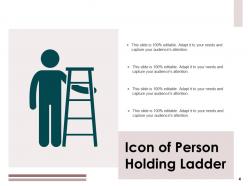 Ladder Icon Success Business Growth Construction Metallic Airport Career