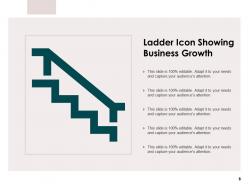 Ladder Icon Success Business Growth Construction Metallic Airport Career
