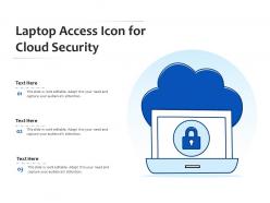 Laptop access icon for cloud security